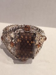 Vintage Bracelet Cuffs, Mix, Acrylic,Metal, 6 Pieces, Retro