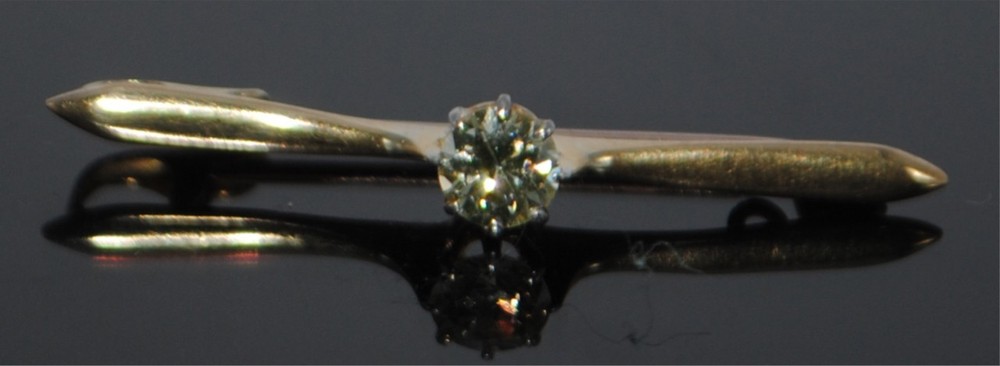 Antique 15ct Old Cut Diamond Brooch, 0.31ct (FREE AUSTRALIA-WIDE POSTAGE)
