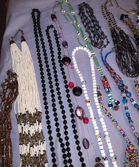 Great Lot 39 Vintage to More Modern Glass Bead Necklaces Many Colors