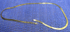 Vintage HERRINGBONE 18-inch NECKLACE Sterling Gold Tone HCT 925 Italy 7.4g