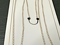 NEW OLD STOCK 1/20 12K 24″ DAINTY CHAIN NECKLACE ON ORIGINAL CARD N433