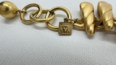 Vintage Anne Klein Necklace Chunky Gold Tone Statement Runway Bold Brushed Matte
