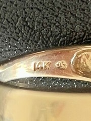 14k Yellow Gold Ring 1/2CT Center Stone with 0.60CTW Side Diamonds (B21)