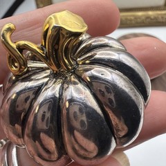1075. Vintage Signed BEST Pendant/ Brooch Lot Bunny Easter Pumpkin Halloween Gal