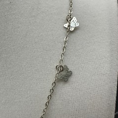 Vintage Claire’s Silver-Tone Classic Round Link Butterfly Charm Station Lobster