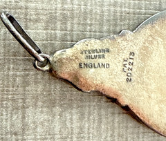 Vintage England Sterling Silver Dutch Lady Pendant Approx. 1 1/2″Tall & 1″ Wide