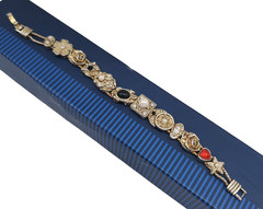 Boxed Victorian Revival Vintage 7″ Charm Bracelet in JTV Gift Box