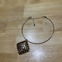 Fashion Necklace/choker marked 1946 Double strand gold tone chain