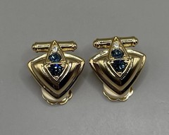 Nolan Miller Pink Venus Women’s Clip On Earrings Gold Plated Crystals