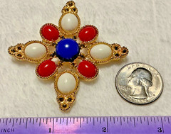 Vintage Estate Signed Sarah Coventry, designed by D&E Juliana # 1345 Patriotic
