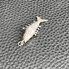 Vintage Sterling 925 Silver Asian Carp Articulated Fish Pendant Artisan Charm