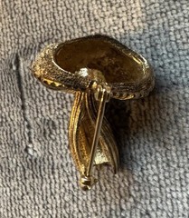 Vintage 1970’s Sterling Silver Vermile Signed Les Bernard Mini Mushroom Pin