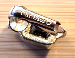 CHRISTIAN DIOR – Simulated Amethyst Clip On Earrings 1980s Signed
