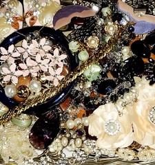 Vintage Jewelry Lot Wearable Necklaces Bracelets Earrings Some Signed #1