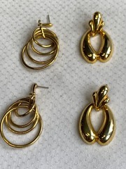 Vtg Costume Jewelry Lot Enamel Tiger’s Eye Faux Amber / Onyx / Gemstones