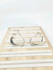 Vintage Elsa Peretti Tiffany & Co Sterling Silver Halston Era Hoop Earrings Rare