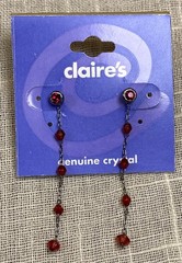 Vintage Gothic Jewelry Y2K Roses Choker Red Beaded Lot of 3 Necklaces & Earrings