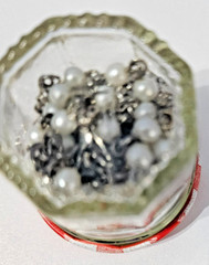Small jewelry jar Vintage to now, all wearable no junk 8 items in jar #2