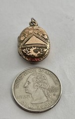 Victorian Rolled Gold Engraved Flowers & Leaf Each Side Different Design Locket