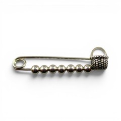Sterling Silver Woven Basket Charm Holder Safey Pin Holder Beads Vintage BCS New