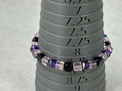 Handmade Shades of Purple Glass Bead Bracelet