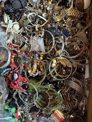 Jewelry Craft Lot Most Wearable Assorted Vintage To Now Small Flat Rate Box