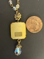 Maximal Art Necklace LOT Signed Estate Jewelry 2 Pieces Victorian Style Dangles
