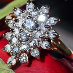 10k yellow gold ring 1.00ct natural diamond size 6.5 handmade 4.65gr Gab130