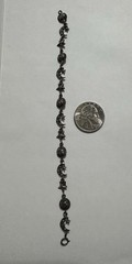 Vintage Sterling Silver 925 Sun Moon Star Link Bracelet