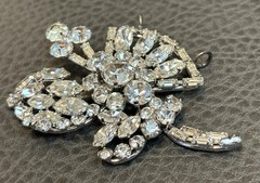 Signed Austria Designer Clear Rhinestones Pendant For Necklace – GLAMOROUS!!