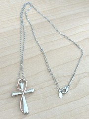 Cross Necklace/ Marked S925 On Tag_ Silver _ Gold Tone