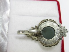 Women’s 925 sterling silver earrings, jade, weight 11,48 g..