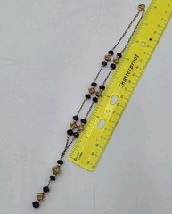 Unique Vintage Gold Filled Purple Beaded Necklace 1/20, 14k