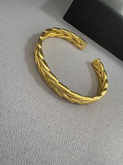 Designer *DavidYuman* Open Cuff Bangle Bracelets Women/Men 18K Gold Loop Wrist