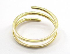 0.30 CTW Round Diamond Spiral Wrap Ring 18 Karat Yellow Gold Size 7