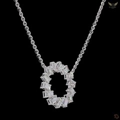 Lab Created Diamond 2.88ct Pendant Necklace White Gold Plated Gift