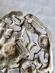 pENDANT PERUZZI MEDICI COAT ARMS MELUSINE MERMAID STERLING SILVER ITALY neocurio