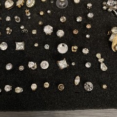 Vintage Unmatched Earrings Lot of 110 All Rhinestones For Crafts Junk Jewelry
