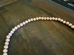 Vintage Les Bernard Pink Angel Skin Coral Beaded Choker Necklace 15” L