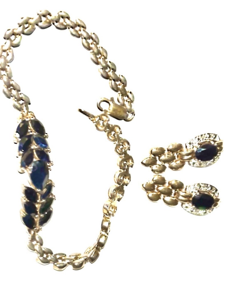 3.67C Sapphire Bracelet 7.5 Inches Long
