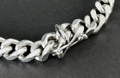 VINTAGE UNOAERRE ITALIAN STERLING SILVER CURB LINK BRACELET CHUNKY MENS UNISEX