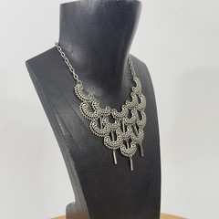 Vintage 1970s Sarah Coventry Charisma Bib Necklace, Fringe Statement Necklace
