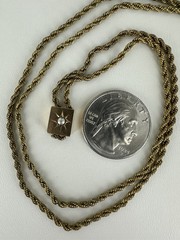 Antique Victorian 14k Gold Pearl Slide Gold Filled Chain Necklace 24”
