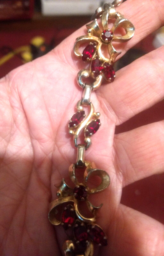 Barclay red cabochon Barclay bracelet