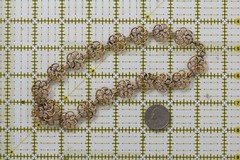 VINTAGE RETRO ERA KNOT SWIRL GOLD FILLED CHAIN LINK NECKLACE 15.25″ 1940’S