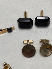 VTG Lot 35+ Pcs of Mens Cufflinks Tiebars-Pins-Clips-Swank Hickok Anson Kreisler