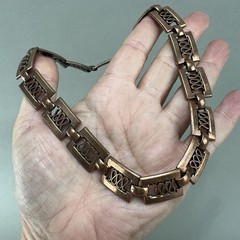 Vintage Renoir Copper Necklace q3z