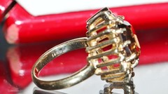 14k yellow gold ring 4.00ct smoky quartz solitaire size 6.5 handmade 7.3gr N2872