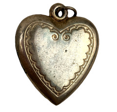 Antique Victorian Edwardian Heart Slide Open Locket