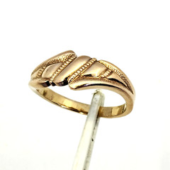 Vintage Luxury RING Silver 925 with Gilding -size: 9US (19mm) | Ukraine | #95